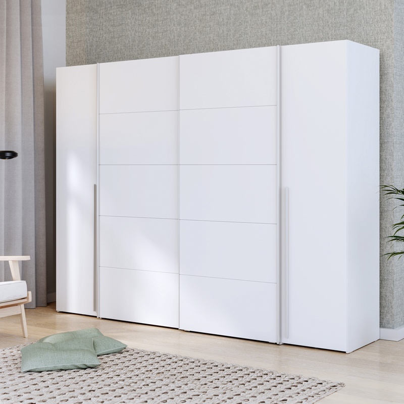Dulap Verzo 4 usi alb melamina 270.5x61.5x210.5 cm - 1 | YEO