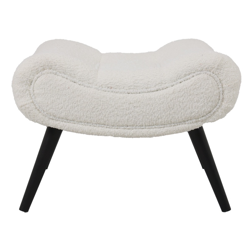 Fotoliu ct taburet Silla, Pako World, Alb, 97x80x100 cm