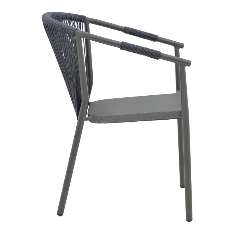 Fotoliu din aluminiu Convince, Pako World, Gri, Ratan, 56x63x82 cm - 2 | YEO