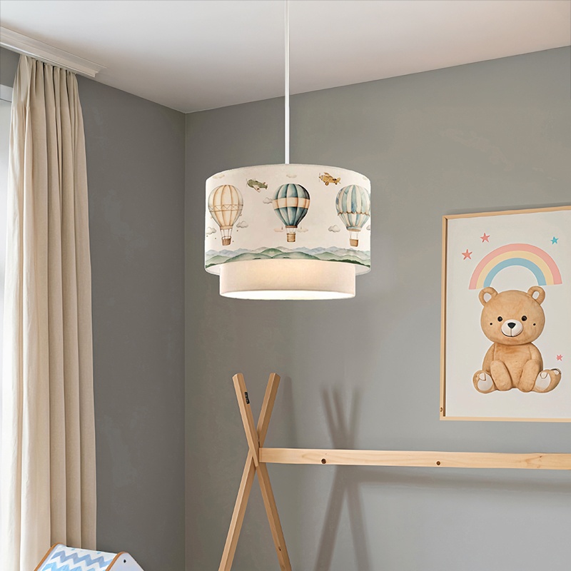 Lampa pentru copii Balon, Pako World, Crem, 30x30x20 cm
