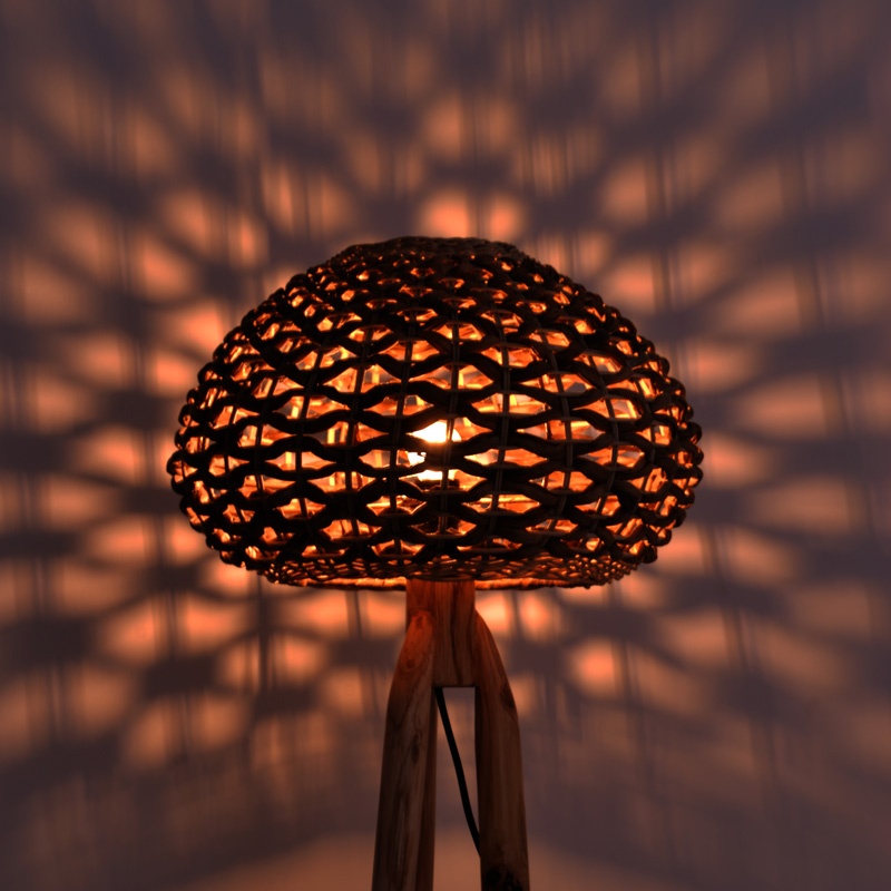 Lampadar Boho Kitren, Pako World, Natural, 23x23x130 cm - 1 | YEO