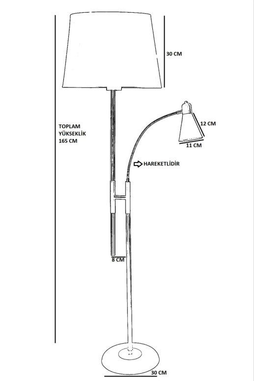 Lampadar Forza Gri - 3 | YEO