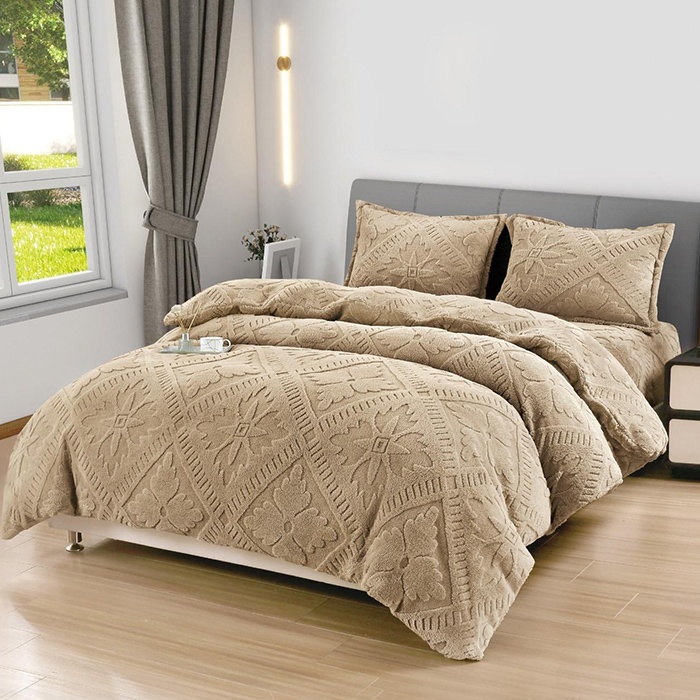 Lenjerie cocolino cu elastic 180x200 Sigma V16 Light Bej (Cocolino)