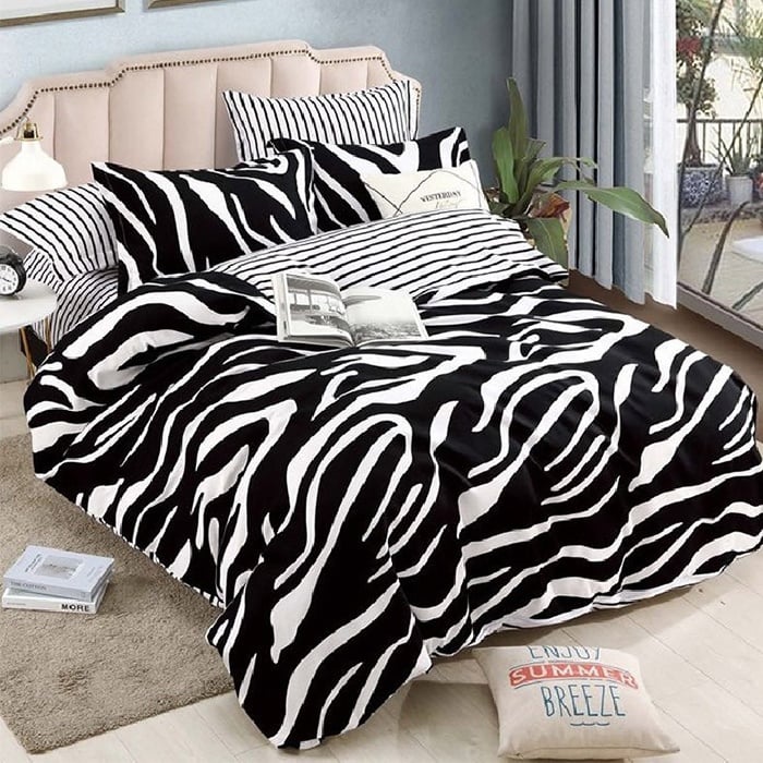 Lenjerie cu Elastic 180x200 Wild Zebra 6 Piese (Finet)