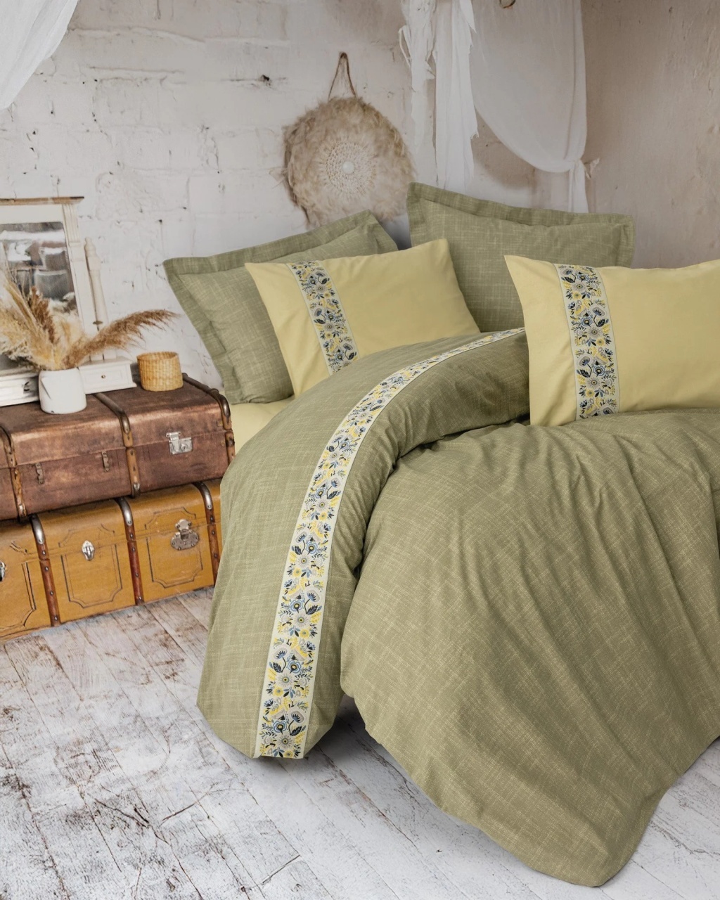 Lenjerie Elowen Verde (Bumbac 100%)