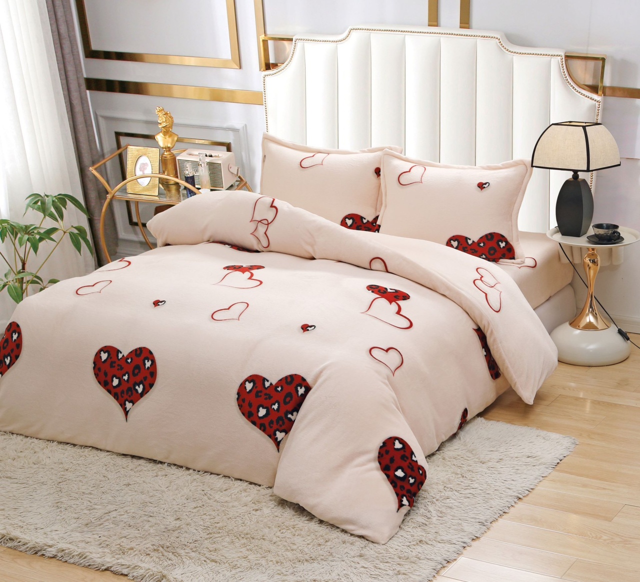 Lenjerie Inimi Rose cocolino cu Elastic 180x200 (Cocolino)