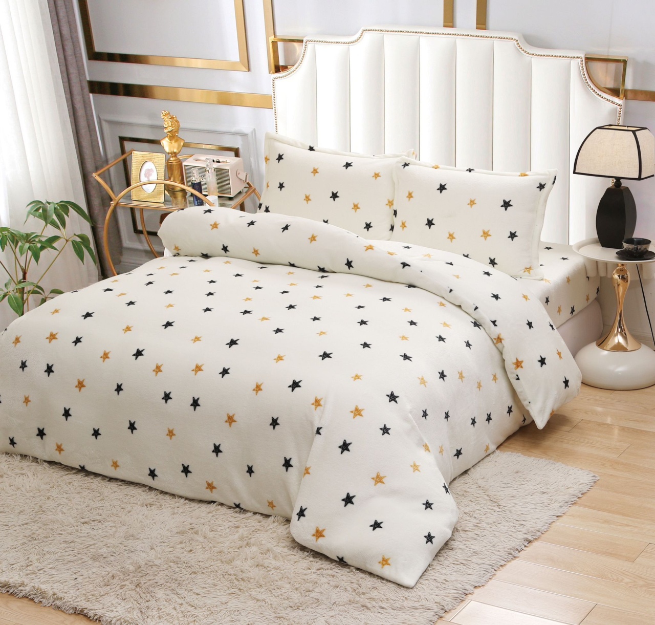 Lenjerie Stars White 4 Piese (Cocolino)