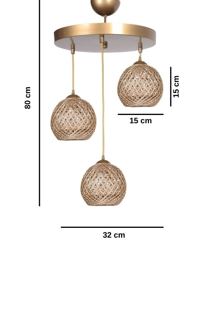 Lustra HM199 Auriu 80x32x15 cm