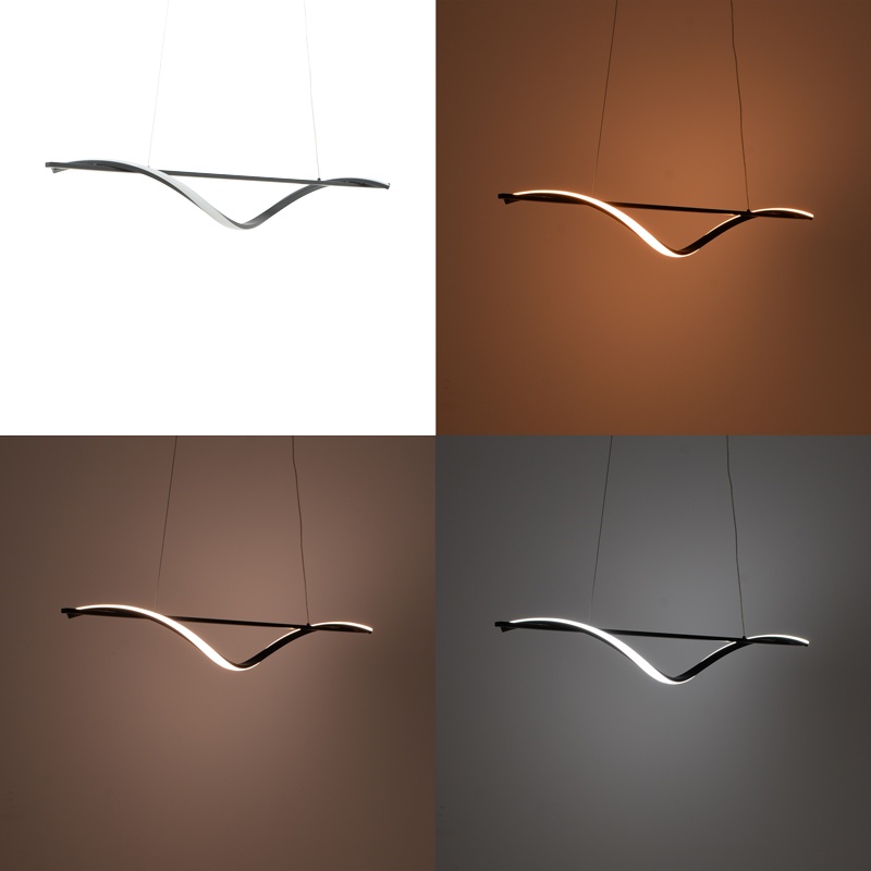 Lustra LED Derzia Negru 100x12x12 cm