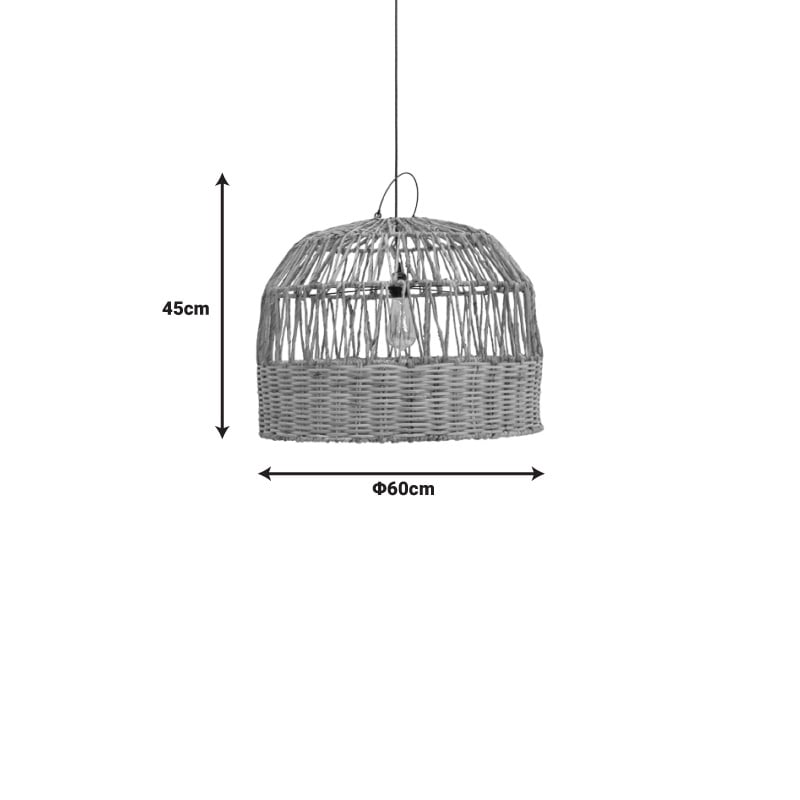 Lustra (lemn de bananier) Erdon Boho Pako World Natural 60x60x45 cm