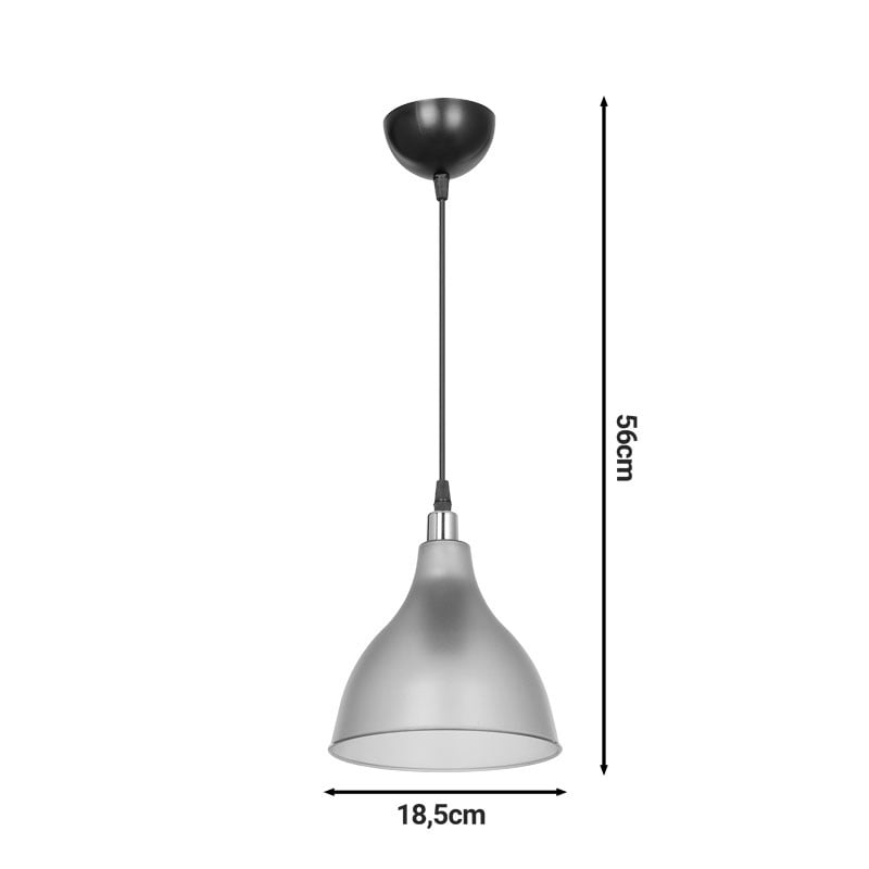 Lustra Orazio Pako World Gri inchis 18.5x18.5x56 cm