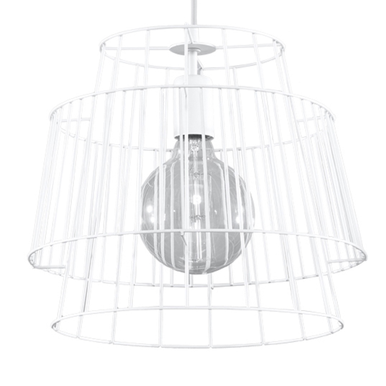 Lustra suspendata Gate Alb 35x35x130 cm