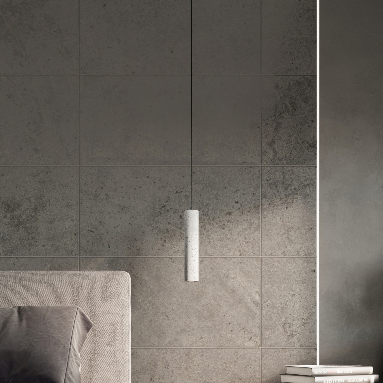 Lustra suspendata Luvo Gri 30x6x90 cm