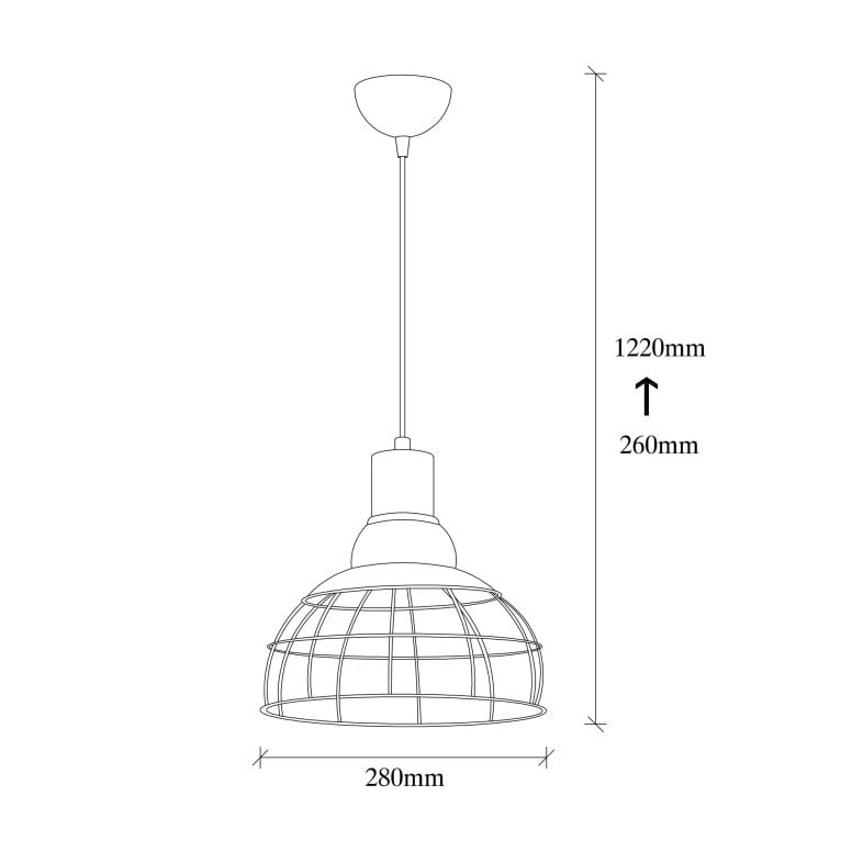 Lustra Wire - 2211 Negru - 2 | YEO