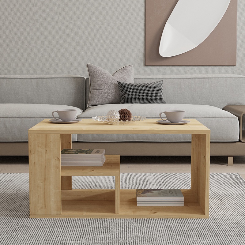 Masa de cafea Sobu, Pako World, Stejar, 80x50x40 cm - 3 | YEO