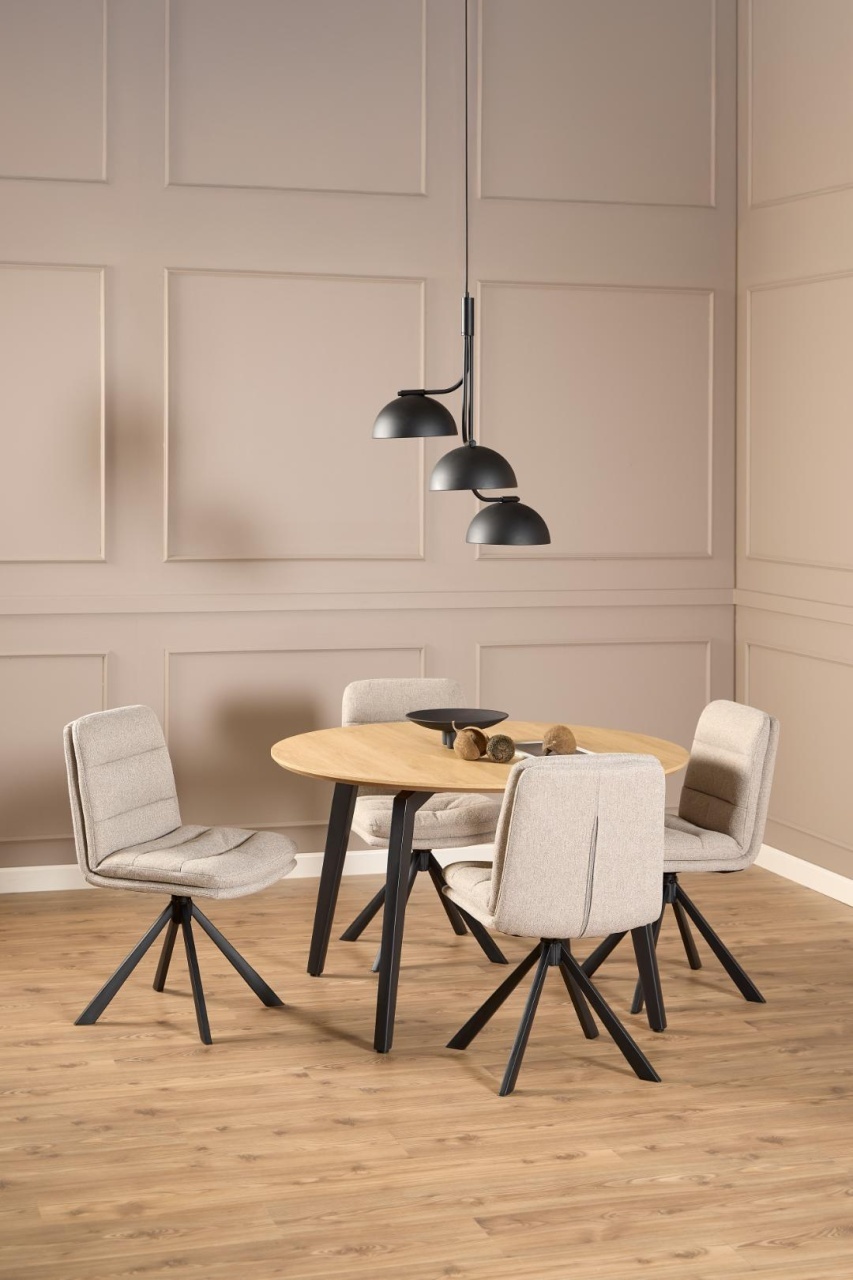 Masa dining Cadiz, Natural, 75x120x120 cm