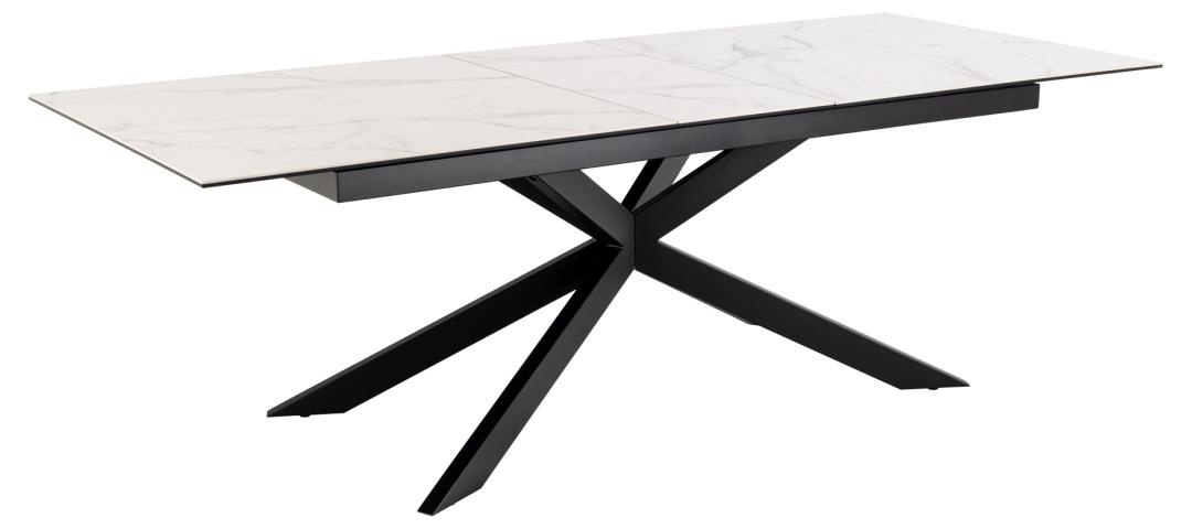 Masa dining Irwine, Alb, 76x240x100 cm - Imagine 8