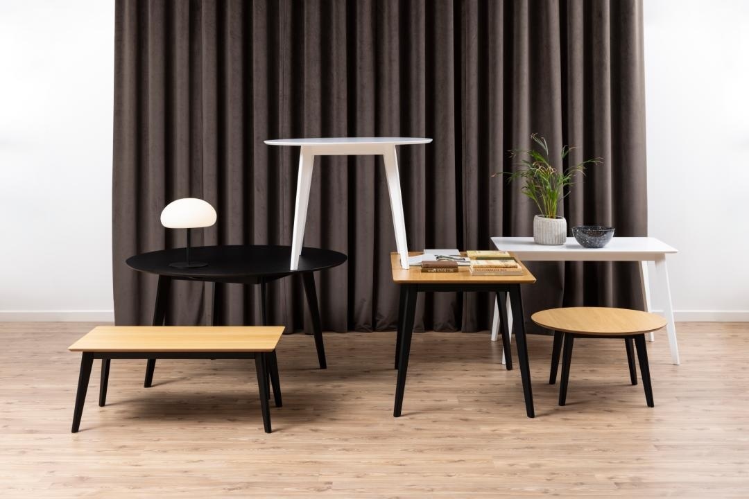 Masa dining Roxby, Alb, 76x105x105 cm