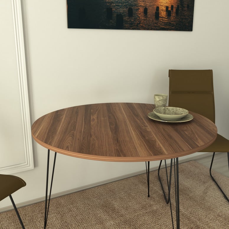 Masa Rotunda Sandalf Walnut - 2 | YEO