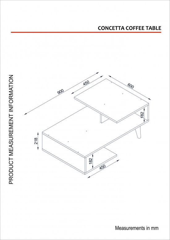 Masuta de Cafea Concetta - Alb - 3 | YEO