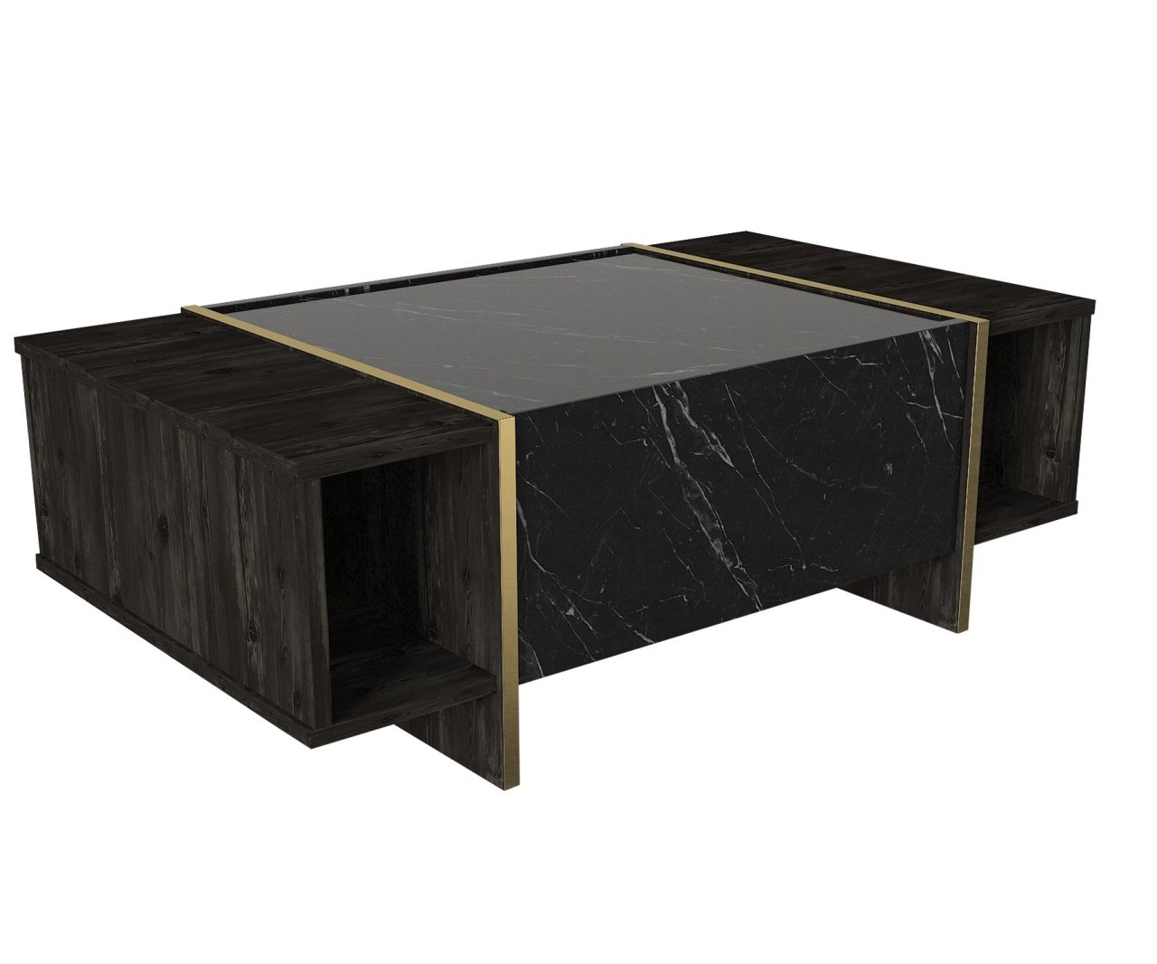 Măsuţă de cafea Veyron Negru 103.8x37.3x60 cm - 3 | YEO