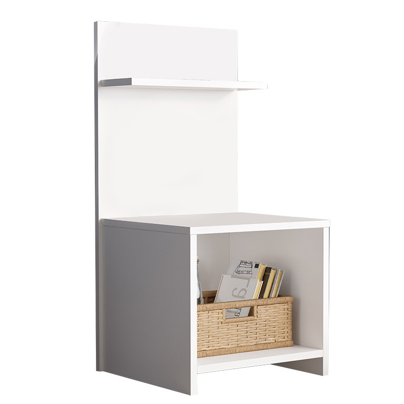 Noptiera cu etajera Aveline culoarea alba 43.2x9x60cm