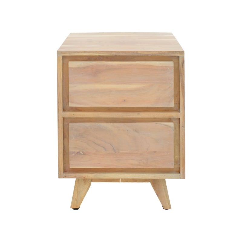 Noptiera Emira, Pako World, Lemn de salcam, Natural, 40x40x54 cm - 3 | YEO