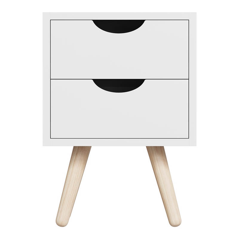 Noptiera Selma, Pako World, Alb, 29x29x45 cm - 3 | YEO