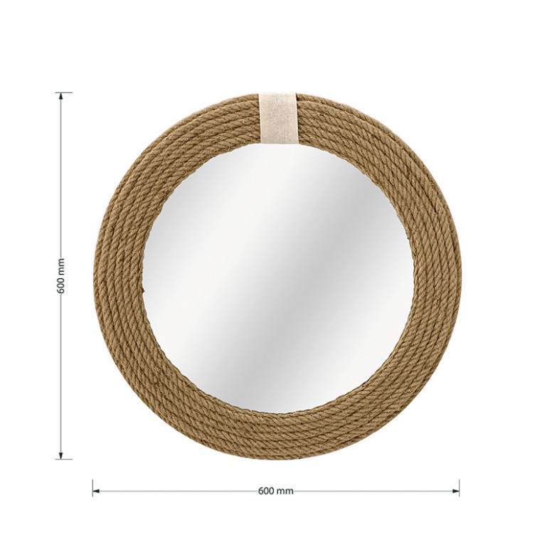 Oglinda de perete Rope 20767 Natural 60x2x60cm