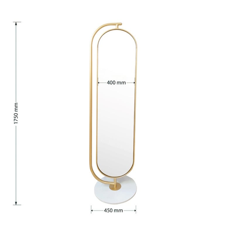 Oglinda de perete Stand 20766 Auriu 42x42x175cm - 3 | YEO