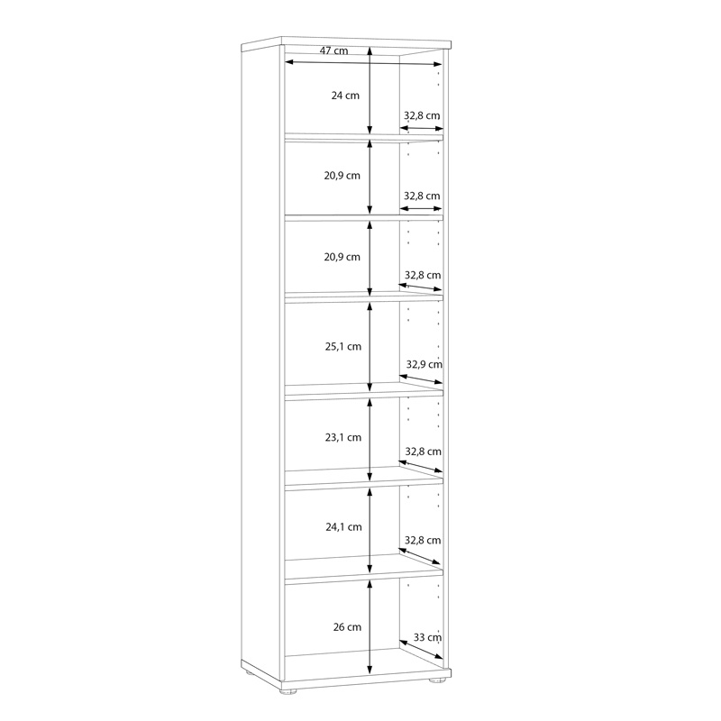 Pantofar dulap Cabino Pako World Alb 50.2x34.8x179 cm