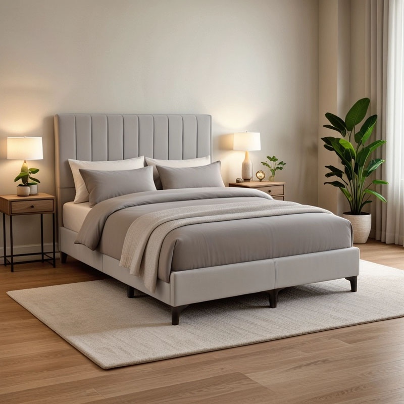 Pat textil Moega, Pako World, Gri, 160x200 cm - 1 | YEO