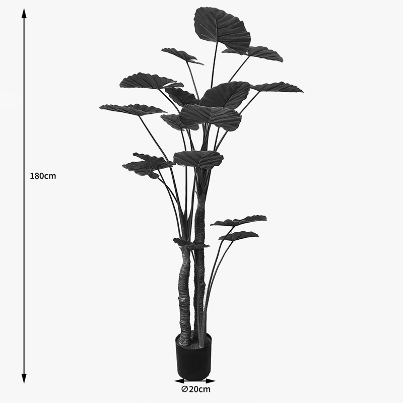 Planta decorativa cu ghiveci Taro Plant Verde 90x90x180 cm