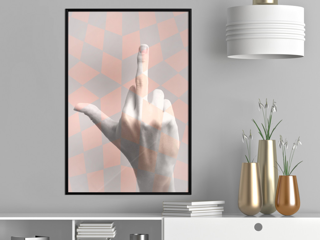 Poster - Middle Finger, cu Ramă neagră, 20x30 cm - 1 | YEO