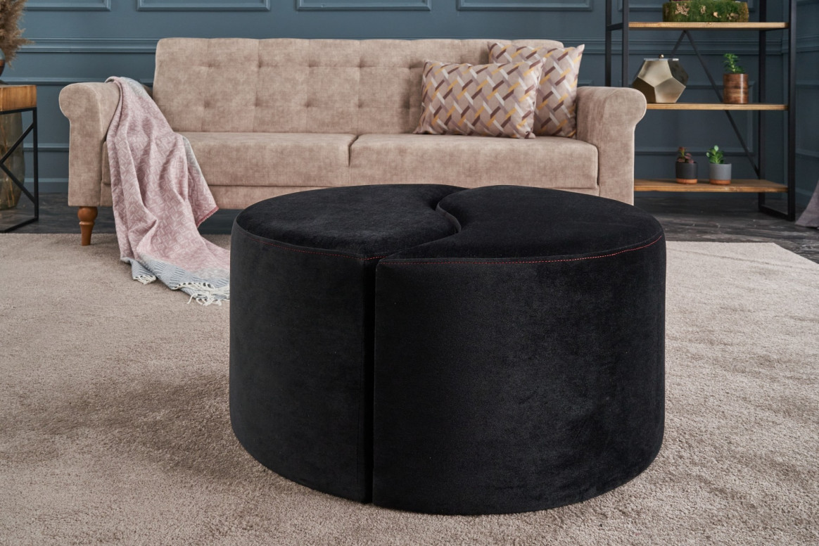 Pouf Alis, Antracit Roz - 1 | YEO