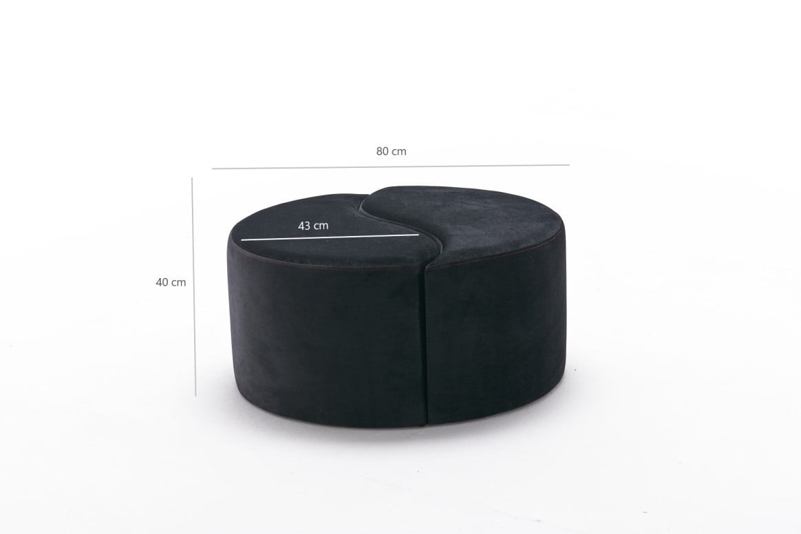 Pouf Alis, Antracit Roz - 6 | YEO