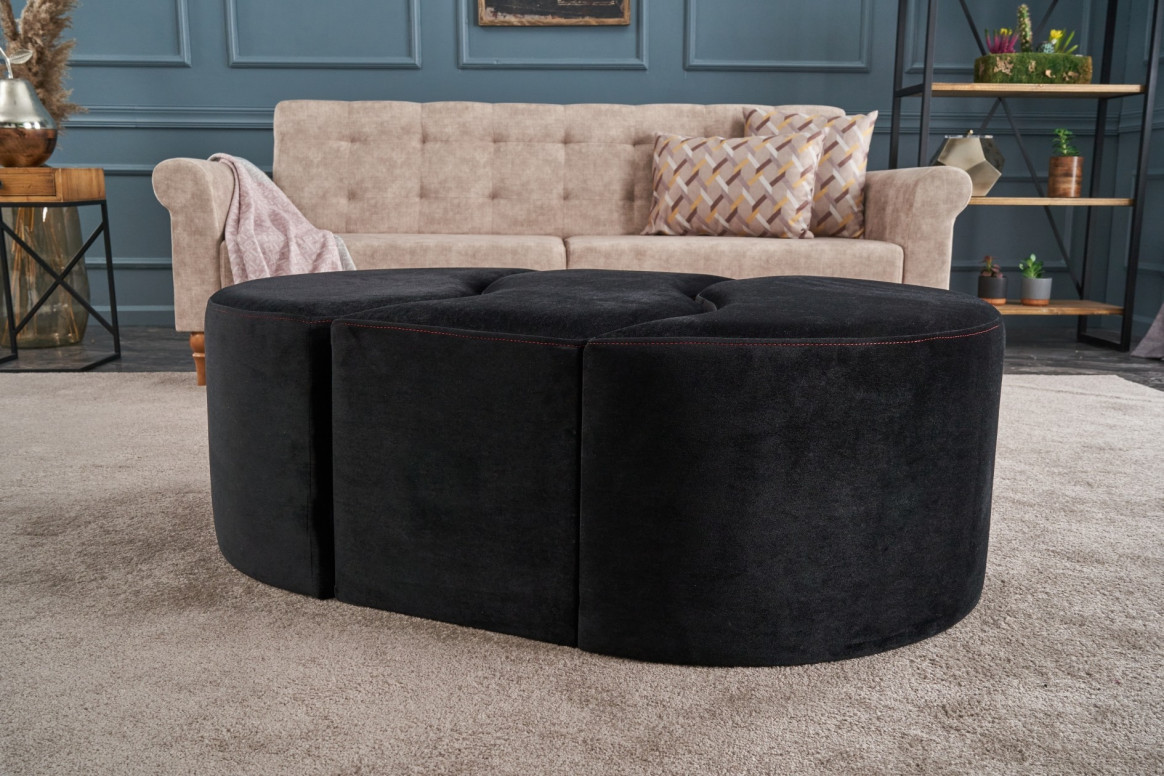 Pouf Alya, Antracit Roz - 1 | YEO