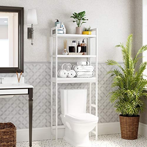 Raft baie, Songmics, Alb, 163x63x25 cm - 2 | YEO