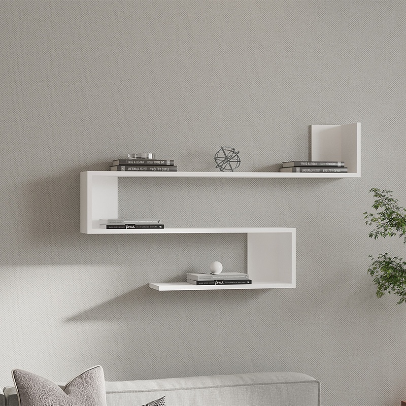 Raft de perete Zeta, Pako World, Alb, 120x20x71 cm