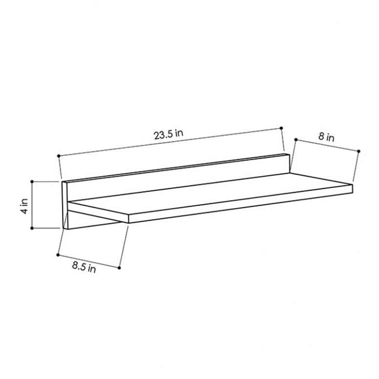 Raft Suspendat Duz 60x22x10 cm - 2 | YEO