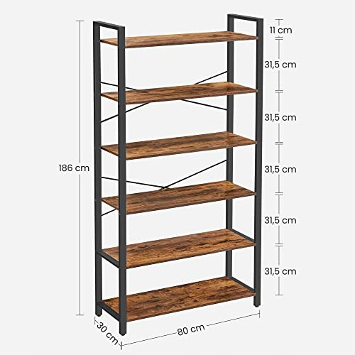 Raft, Vasagle, Negru , 80x30x186 cm - 2 | YEO