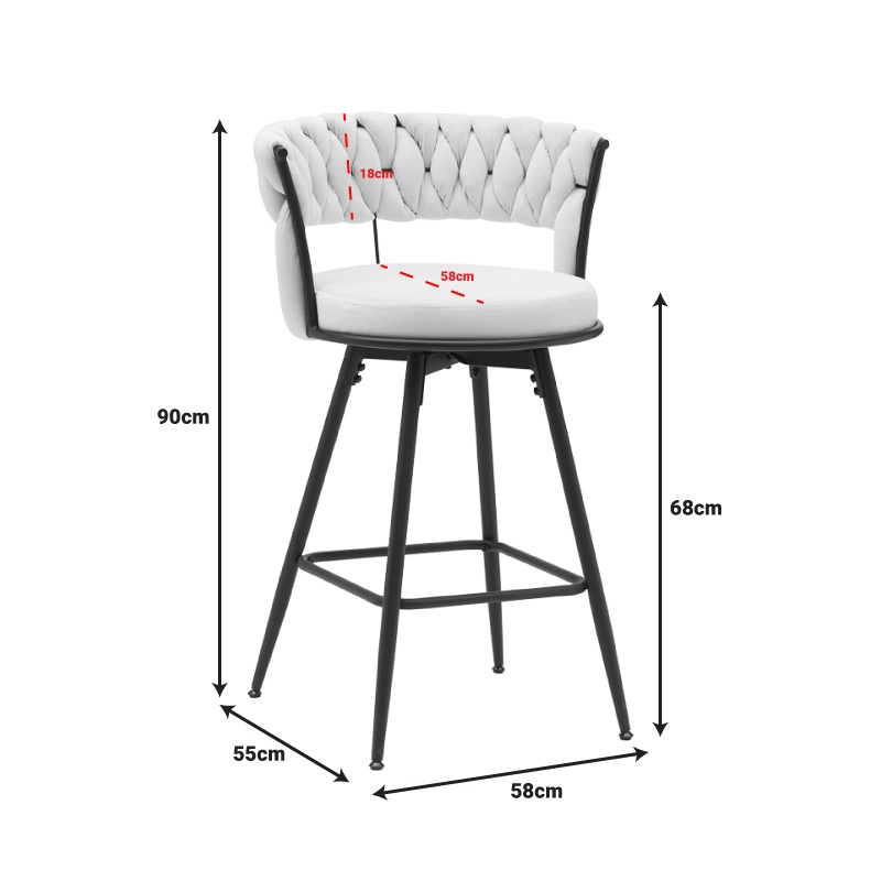 Saun de bar Erosa Pako World Bej 58x55x90 cm