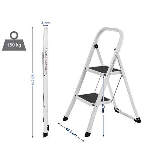 Scara, Songmics, Alb-Negru, 86.5x44.5x4.5 cm