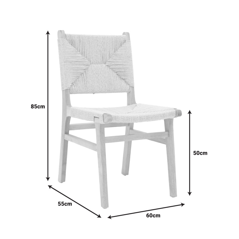 Scaun Arten franghie lemn de cauciuc culoare naturala 60x55x85 cm