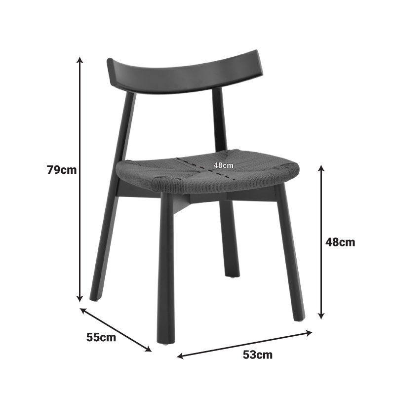 Scaun Clareta Negru 53x55x79 cm - 1 | YEO