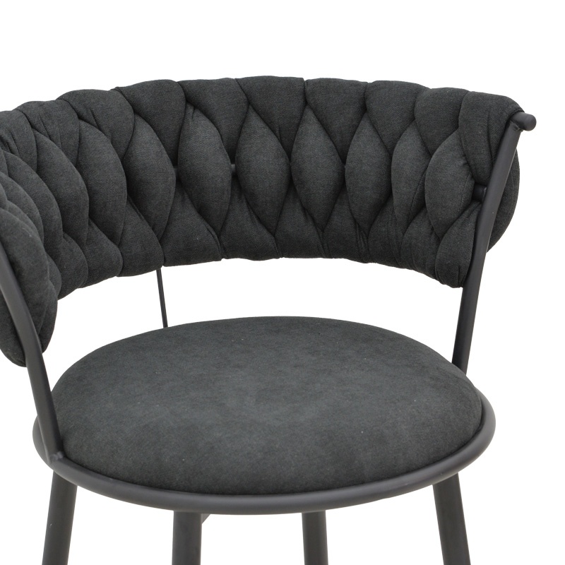 Scaun cu brate Alkia I Negru 57x58.5x72 cm - 4 | YEO