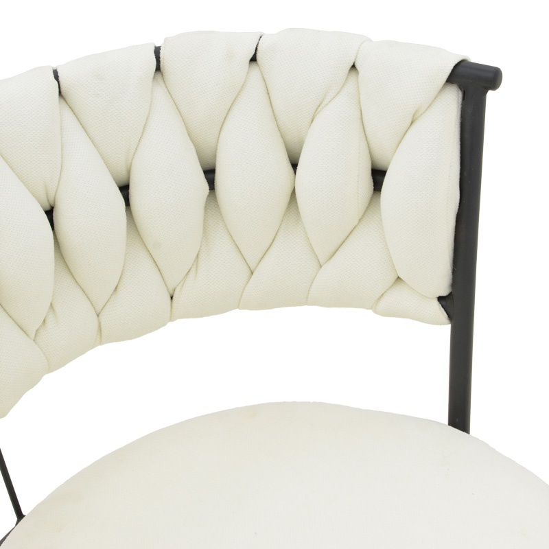 Scaun de bar Alkia I Ecru 50x56x95 cm - 4 | YEO