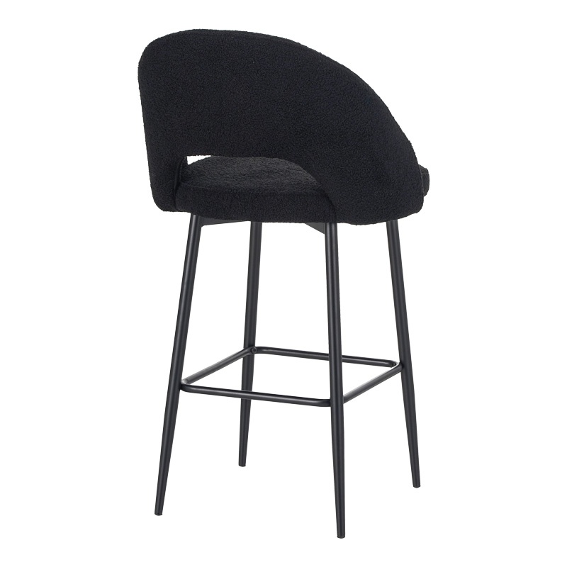Scaun de bar Masebo, Pako World, Negru, 48x52x97 cm - 1 | YEO