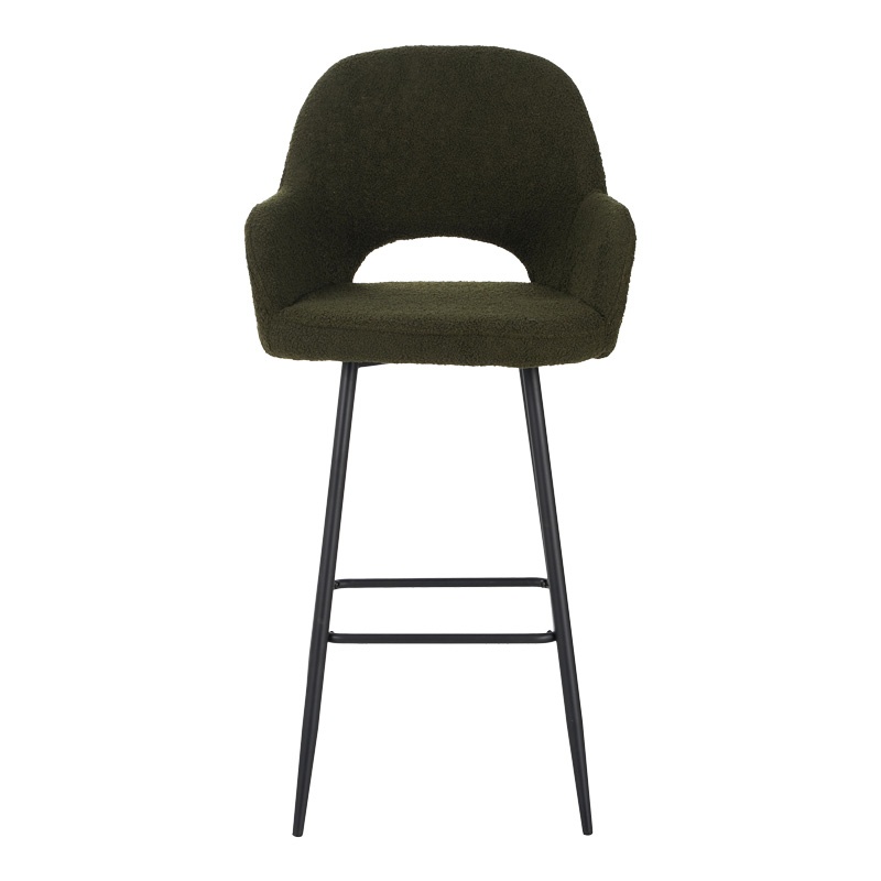 Scaun de bar Renish, Pako World, Verde inchis, 51x57x114 cm - 3 | YEO