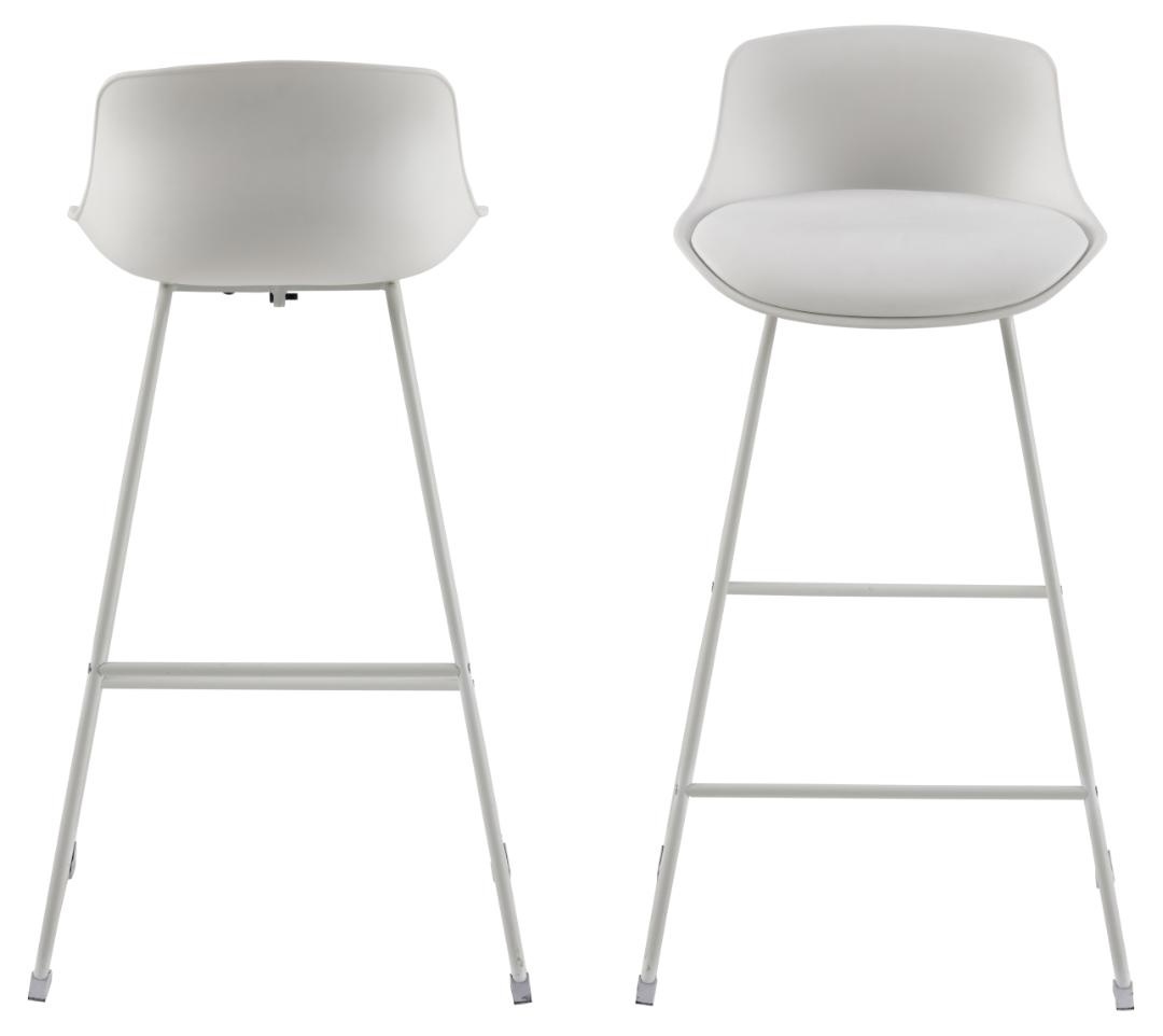 Scaun de bar Tina, Alb, 94x43x49 cm - Imagine 4